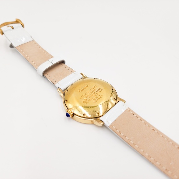 Must de CARTIER 🟥 Ronde 33mm 18K Gold Vermeil Quartz Ladies Watch - Picture 8 of 11